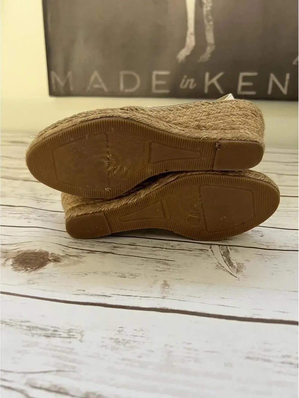 Fabilalas White Espadrille Handmade Wedges in Spain Made in‎ Spain - sz 6.6-7